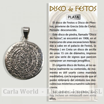 DISCO DE FESTOS. Pendentif en argent. 30 mm