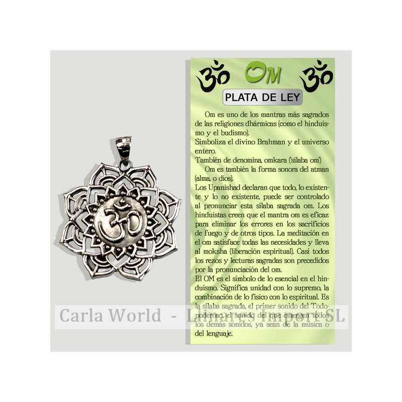 OM MANDALA. Silver pendant. 24mm OM MANDALA. Silver pendant. 24mm