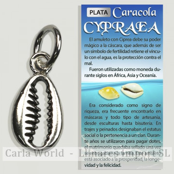 ESCARGOT. Pendentif en argent. 15x7 mm.