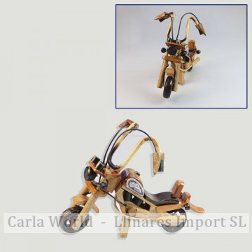 Wooden Harley mini vehicle. 19x15x4,5cm