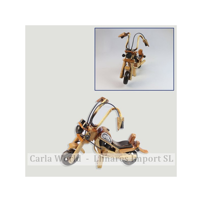Mini-veículo Wooden Harley. 19x14x4,5cm Mini-veículo Wooden Harley. 19x14x4,5cm