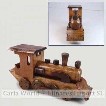 Vehiculo madera Tren grande. 24x11,5cm