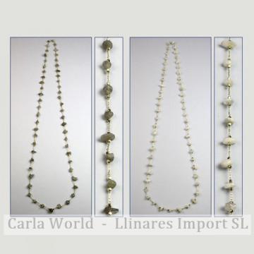 GANCHO 11. Collar 80cm. Modelo: Labradorita y Piedra Luna. 