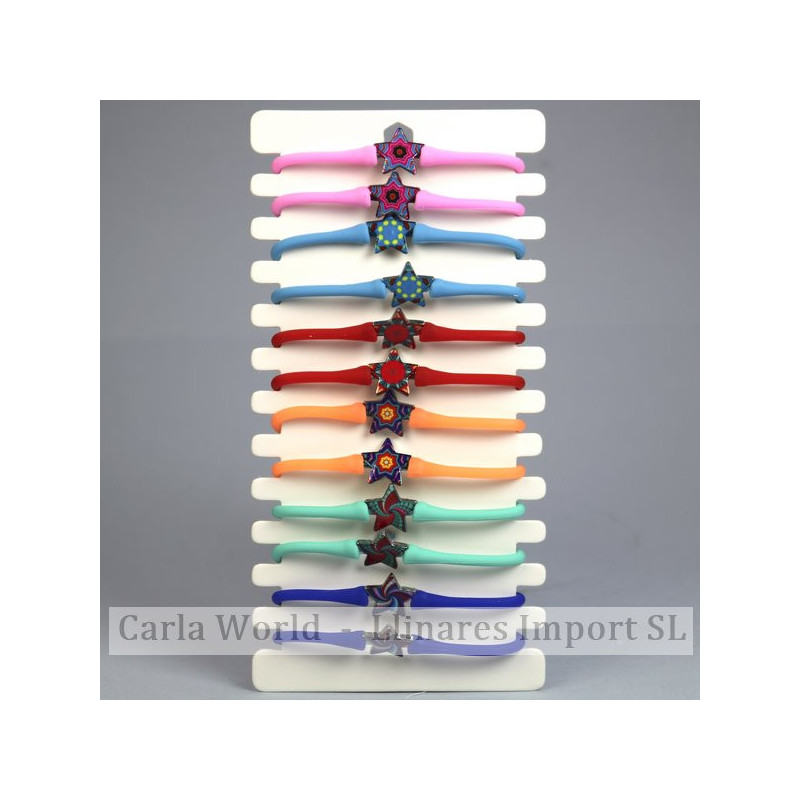 GANCHO 02. Pulsera de verano silicona. Modelo: Estrella. GANCHO 02. Pulsera de verano silicona. Modelo: Estrella.