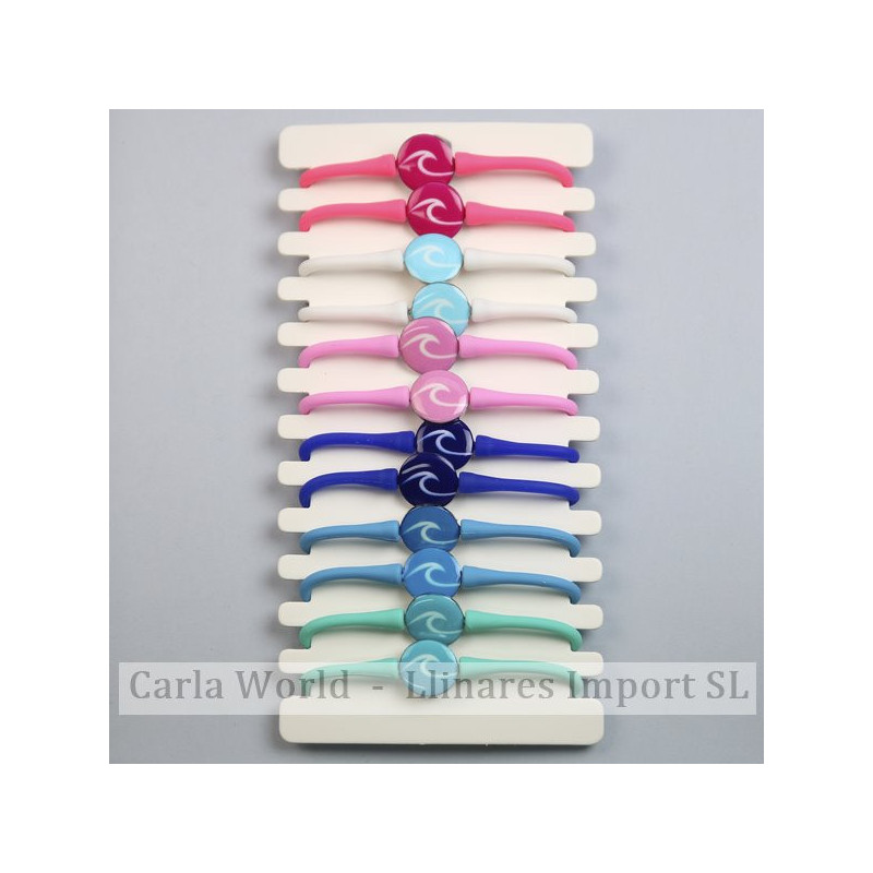GANCHO 06. Pulsera de verano silicona. Modelo: Ola de Mar. GANCHO 06. Pulsera de verano silicona. Modelo: Ola de Mar.