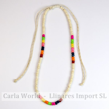 GANCHO 32. Collares de madera. Colores surtidos. 