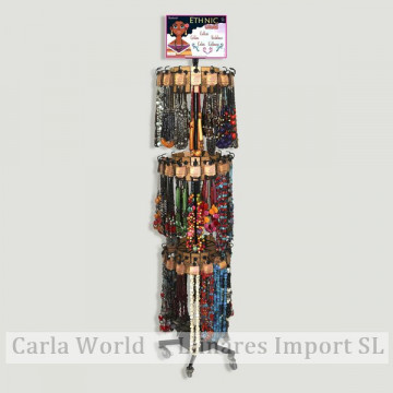 ETHNIC WORLD. Expositor con 144 piezas