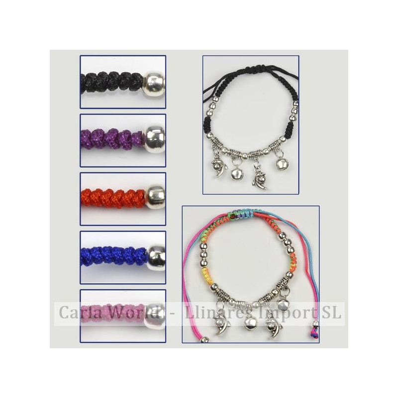 GANCHO 11. Pulsera hilo ajustable. Modelo: Delfín. Colores surtidos. GANCHO 11. Pulsera hilo ajustable. Modelo: Delfín. Colores surtidos.