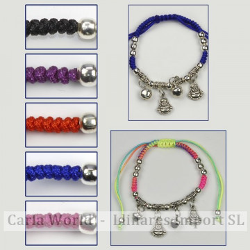 GANCHO 14. Pulsera hilo ajustable. Modelo: Buda. Colores surtidos. 