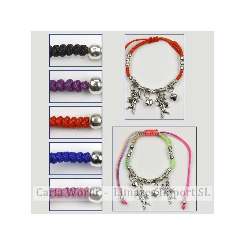 GANCHO 24. Tobillera hilo ajustable. Modelo: Angelito. Colores surtidos. GANCHO 24. Tobillera hilo ajustable. Modelo: Angelito. Colores surtidos.