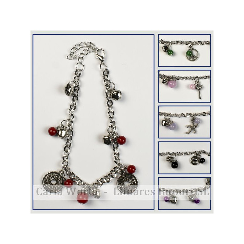 GANCHO 49. Tobillera abalorios con cierre metal. Modelos sutidos. GANCHO 49. Tobillera abalorios con cierre metal. Modelos sutidos.