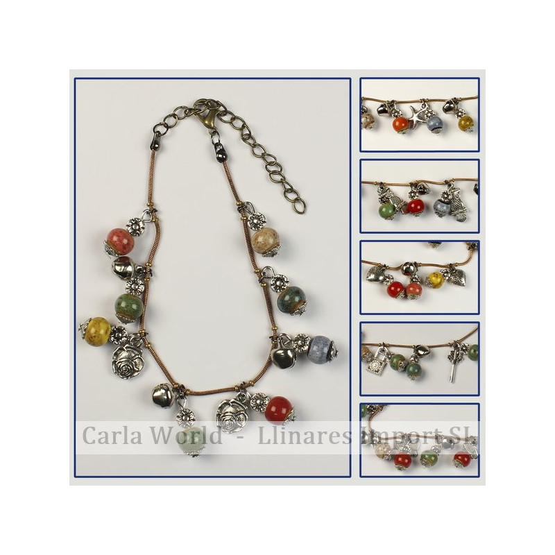 GANCHO 62. Tobillera abalorios con cierre metal. Modelos sutidos. GANCHO 62. Tobillera abalorios con cierre metal. Modelos sutidos.