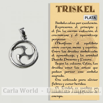 TRISQUEL. Colgante Plata. 25x25mm