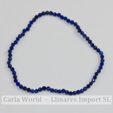 NATURAL LAPIS LAZULI. Faceted ball bracelet. 2mm. 