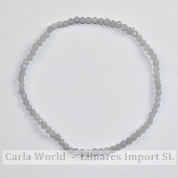 CALCEDONIA. Faceted ball bracelet. 2mm. 