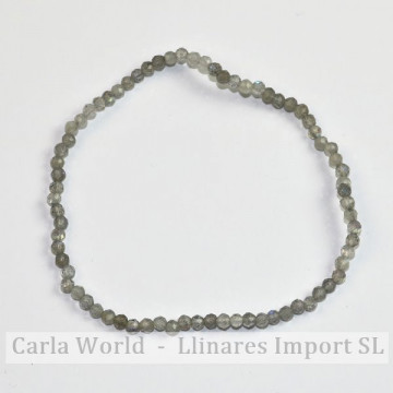 LABRADORITE. Faceted ball bracelet. 2mm. 