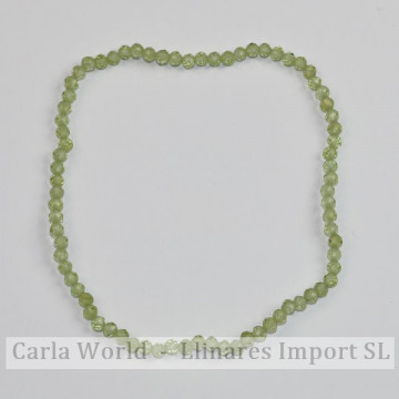 PERIDOTO. Bracelet de boule à facettes. 2mm. 