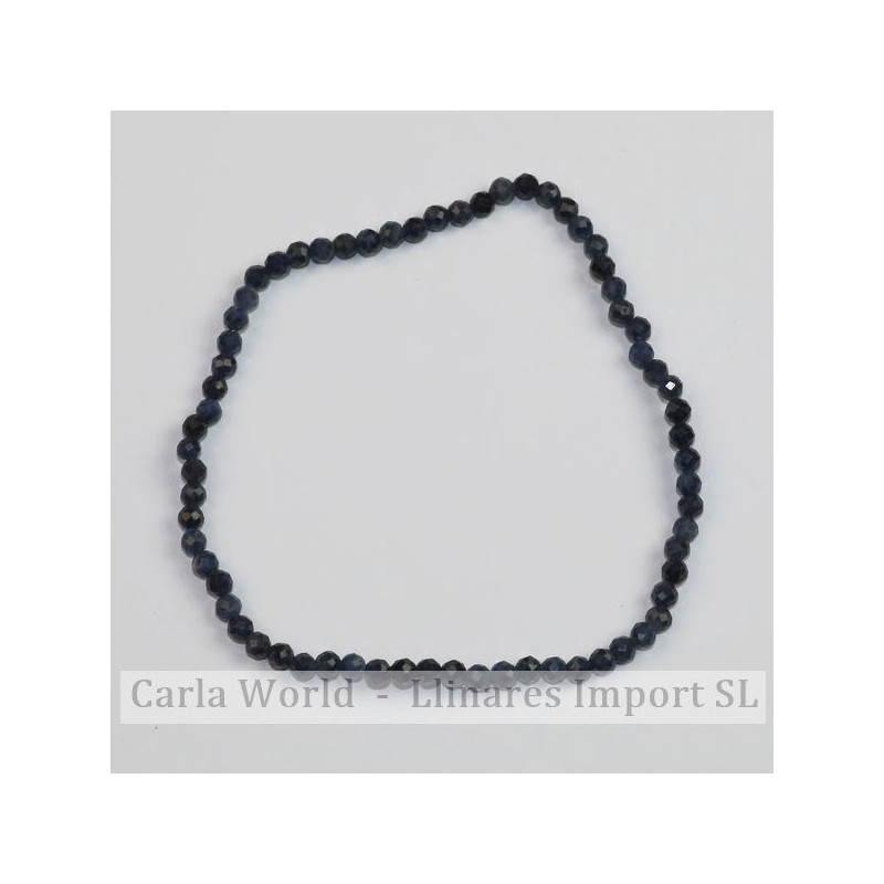 SAPHIR BLEU. Bracelet de boule à facettes. 2mm. SAPHIR BLEU. Bracelet de boule à facettes. 2mm.