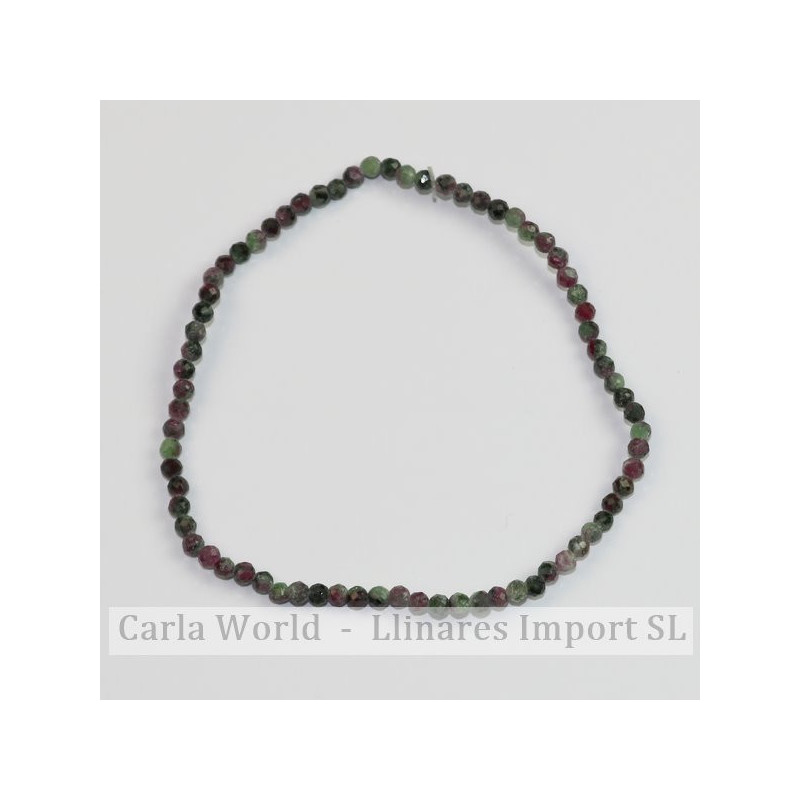 RUBY ZOISITA. Pulsera bola facetada. 2mm. RUBY ZOISITA. Pulsera bola facetada. 2mm.