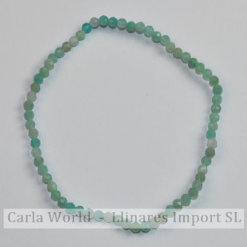 AMAZONITE. Bracelet de boule à facettes. 2mm. 