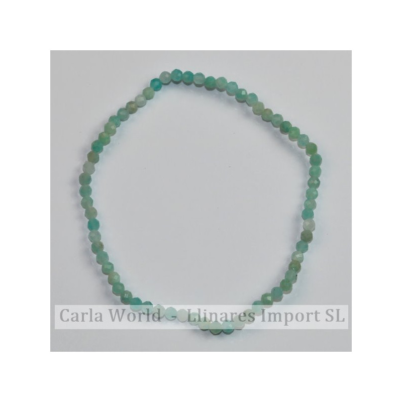 AMAZONITA. Pulsera bola facetada. 2mm. AMAZONITA. Pulsera bola facetada. 2mm.