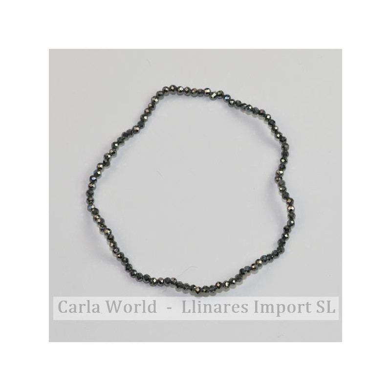HEMATITES. Bracelet de boule à facettes. 2mm. HEMATITES. Bracelet de boule à facettes. 2mm.