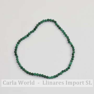 MALACHITE. Faceted ball bracelet. 2mm. 