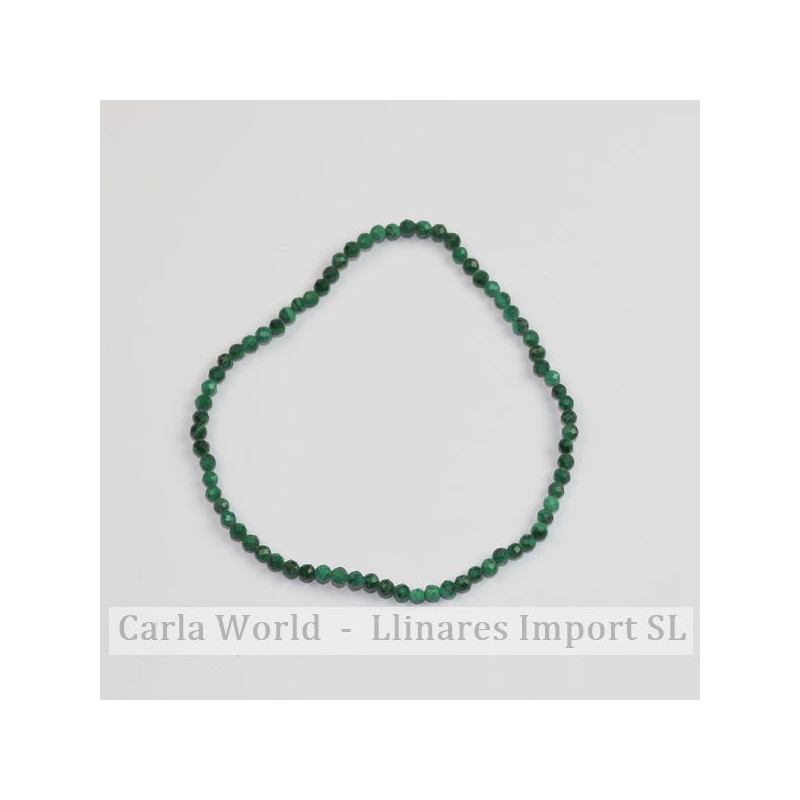 MALACHITE. Faceted ball bracelet. 2mm. MALACHITE. Faceted ball bracelet. 2mm.