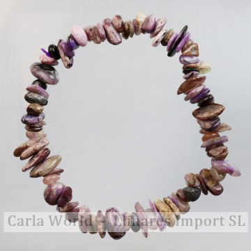 Elastic chip bracelet. Charoite