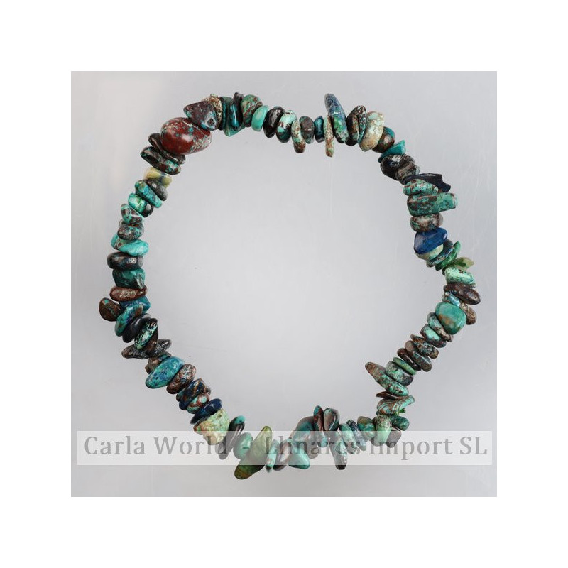 Pulsera chip elástica. Crisocola Pulsera chip elástica. Crisocola
