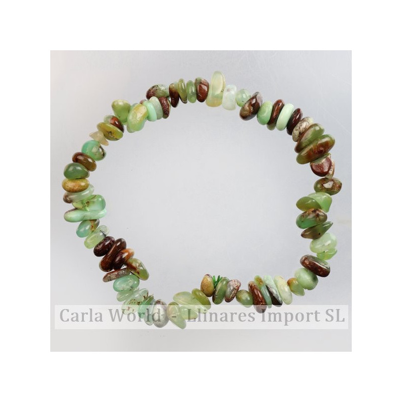 Bracelet à puce élastique. Chrysoprase Bracelet à puce élastique. Chrysoprase
