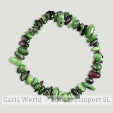 Elastic chip bracelet. Zoisite