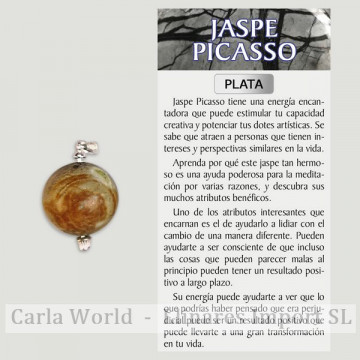 JAPSE PICASSO. Colgante PLATA con bola 20mm. 