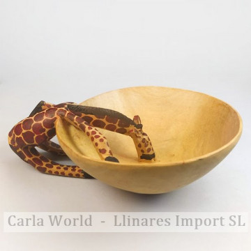 African wood bowl. Giraffe...
