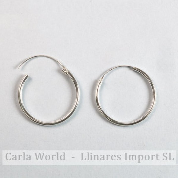 Silver Hoop Earrings PAR 2x30mm