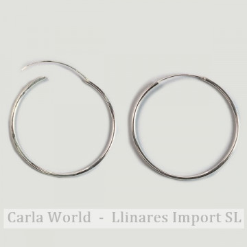 Silver Hoop Earrings PAR 2x50mm