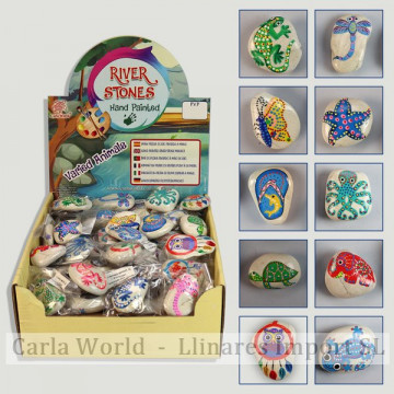RIVER STONE. Stone magnet assorted animal models.