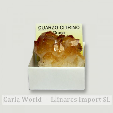 Cajita 4x4 - Citrino drusa - Brasil. 