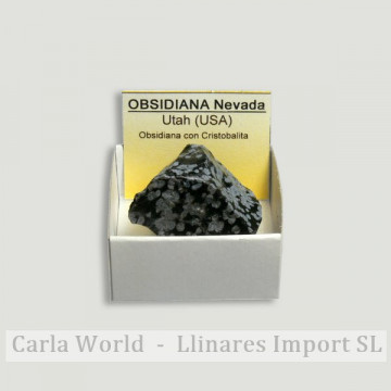 4x4 box - Snow obsidian - Utah (USA).