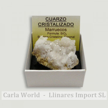 4x4 box - Crystallized quartz - Morocco.
