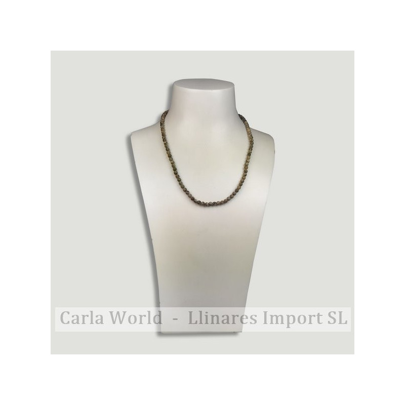 Collier boule de pierre Picasso 4 mm. 40cm environ. Collier boule de pierre Picasso 4 mm. 40cm environ.