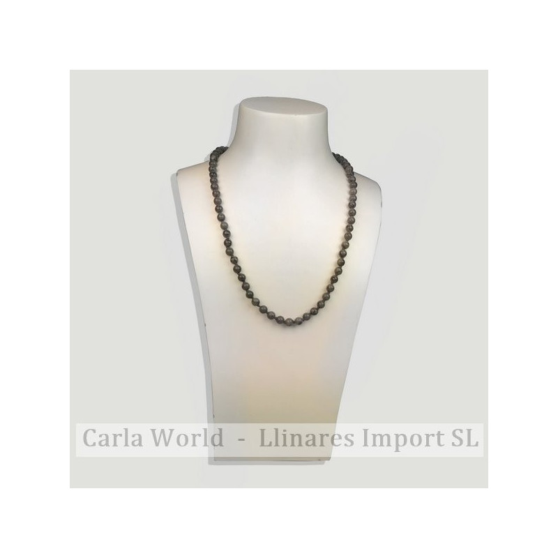 Picasso stone ball 6mm necklace. 50cm approx. Picasso stone ball 6mm necklace. 50cm approx.
