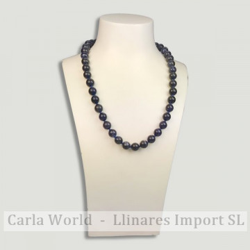 Collier boule de sodalite 10 mm. 50cm environ.