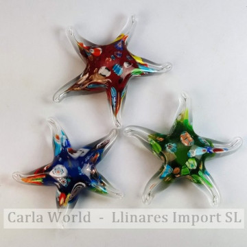 Crystal craftsmanship. Estrella Mar colores surtidos. 11-13cm