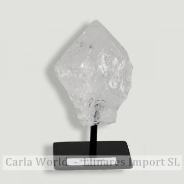 Rock crystal tip base metal. 12x6cm approx.