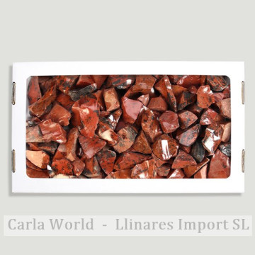 Pedaços de Obsidian Mahogany masi. 1,5k abril x. 26x14cm.