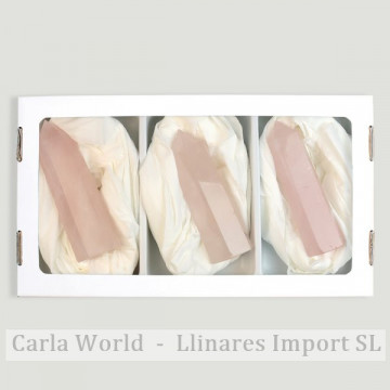 Puntas Cuarzo Rosa. 125-160gr. (Al 3). 