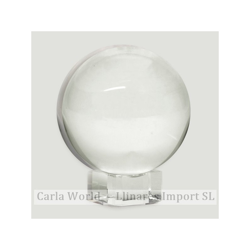 Bola de cristal reconstituída lisa com base. 13cm. Bola de cristal reconstituída lisa com base. 13cm.