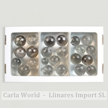 Quartz Crystal Roca Balls Box 900gr. 3-3,5cm. (Al3)