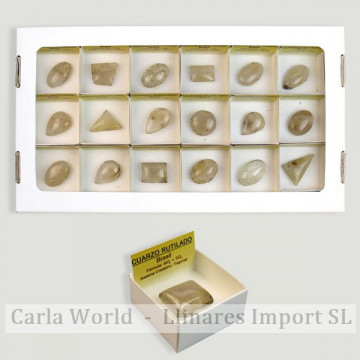 4x4 box - Rutile Quartz cabochon - Brazil